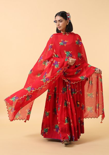 Tapti Cotton Skirt Dupatta Set