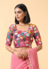 Raspberry Mashru Blouse