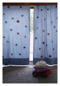 Hippie Grey Canvas Curtain