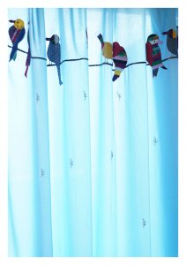 Kingfisher Ombre Blue Cotton Curtain