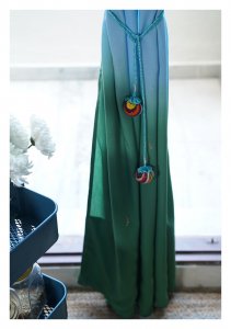 Kingfisher Ombre Blue Cotton Curtain