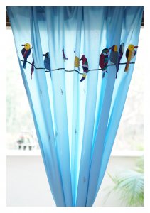 Kingfisher Ombre Blue Cotton Curtain