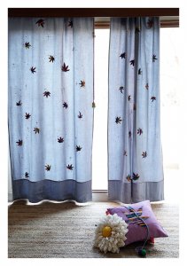 Hippie Grey Canvas Curtain