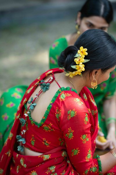 Gangu Red Chintz Blouse