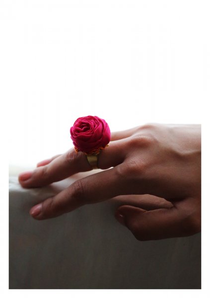 Fukayna Pink Rose Ring