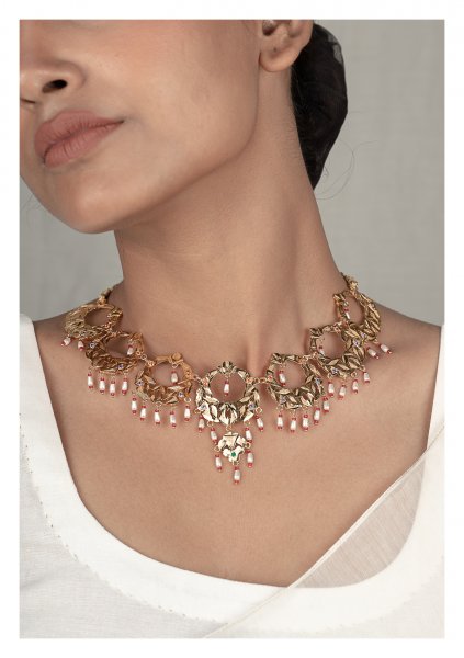 Fadila Gold Tone Silver Necklace