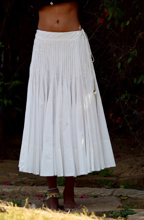 Gala White 80 Kali Cotton Skirt