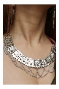 Binari Handmade Silver Necklace and Earrings Set