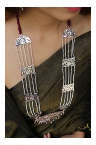 Rani Handmade Silver Necklace and Earrings Set