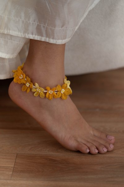 Jorja Floral Anklets - Set of 2