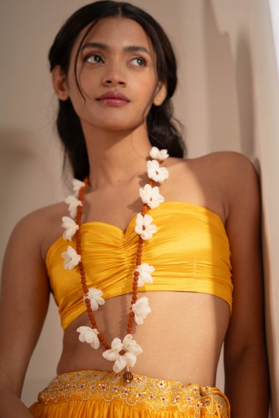 Malar Floral Long Necklace