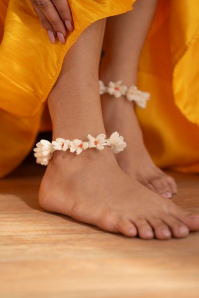 Malar Floral Anklets - Set of 2