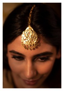 Morni Handmade Gold tone Silver Mangtikka