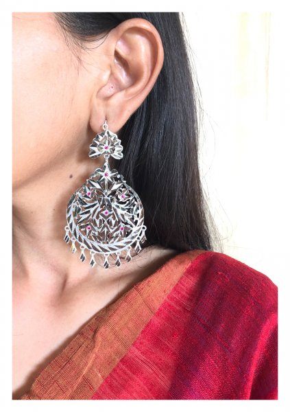 Naseera Handmade Silver Earrings