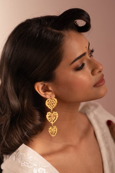 Jamila Gold Tone Silver Earrings