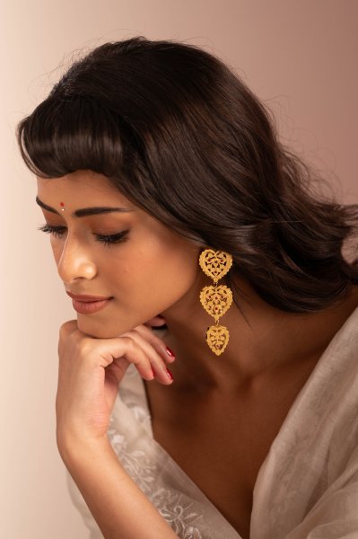 Jamila Gold Tone Silver Earrings