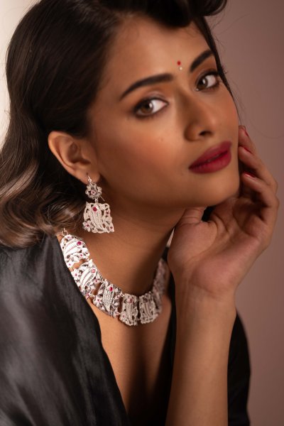 Rajni Silver Earrings