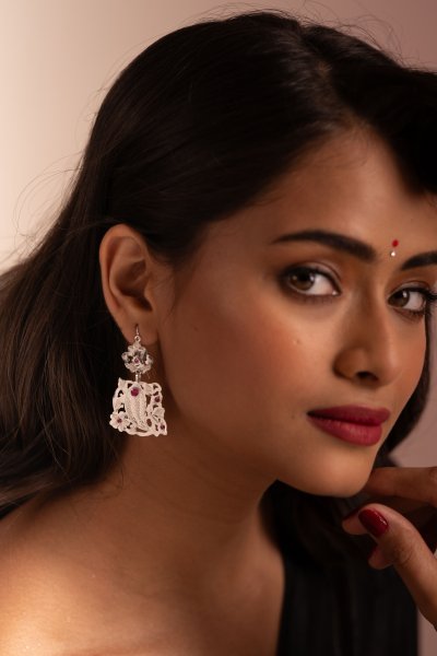 Rajni Silver Earrings