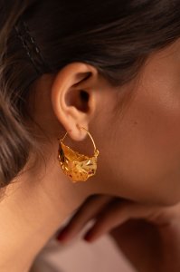 Mathi Gold Tone Silver Earrings