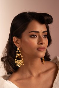 Lolitha Gold Tone Silver Earrings