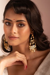 Lolitha Gold Tone Silver Earrings