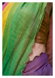 Rainbow Chanderi Tissue Saree