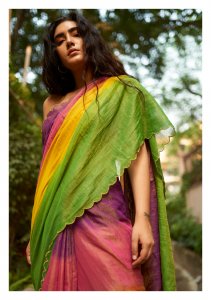 Rainbow Chanderi Tissue Saree