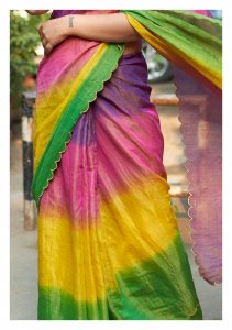 Rainbow Chanderi Tissue Saree