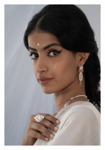 Rehnuma Silver Necklace & Earrings Set