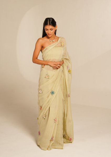 Glen Green Chanderi Saree