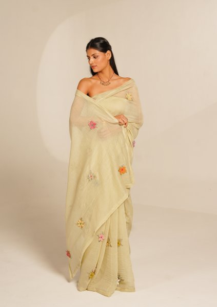 Glen Green Chanderi Saree