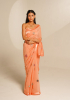 Ever Bloom Peach Chanderi Saree