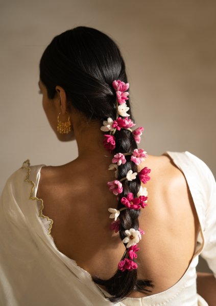 Sitar Pink Flower Hair Accessory