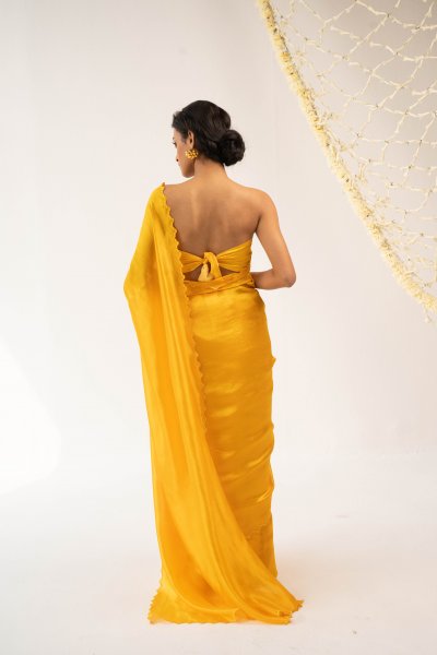 Tesu Yellow Saree